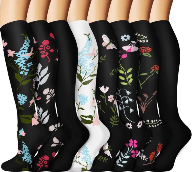 Sports Cycling Compression Socks Calf Compression Socks 8 Pairs 5 L Xl - Shop at LoveMi