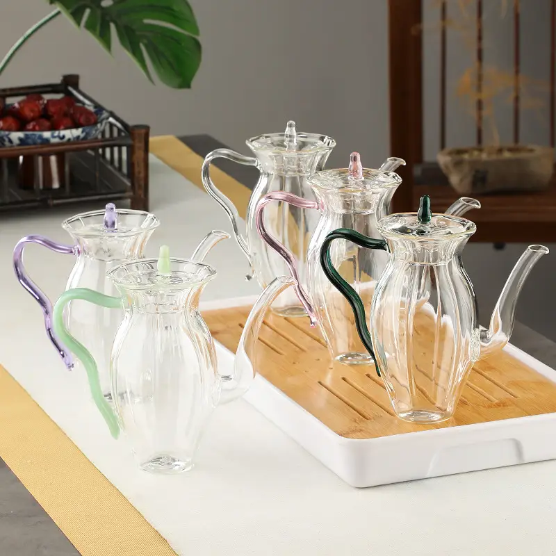 Simple Handmade High-Temperature Resistant Glass Teapot