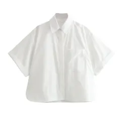 New Fashion Pocket Decoration Women's Top Shirt - White - View 1