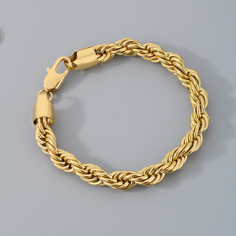 Hip-hop Trendy Braided Chain Couple Bracelet Accessory