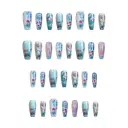 Guofeng Begonia Fake Short T Flower Cold Temperament White 24 Pieces Wear Nail Polish Pieces view 6