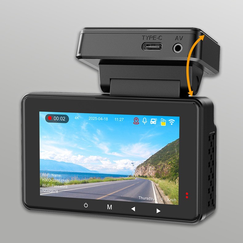 4K HD Dashcam With Night Vision And Parking Monitoring