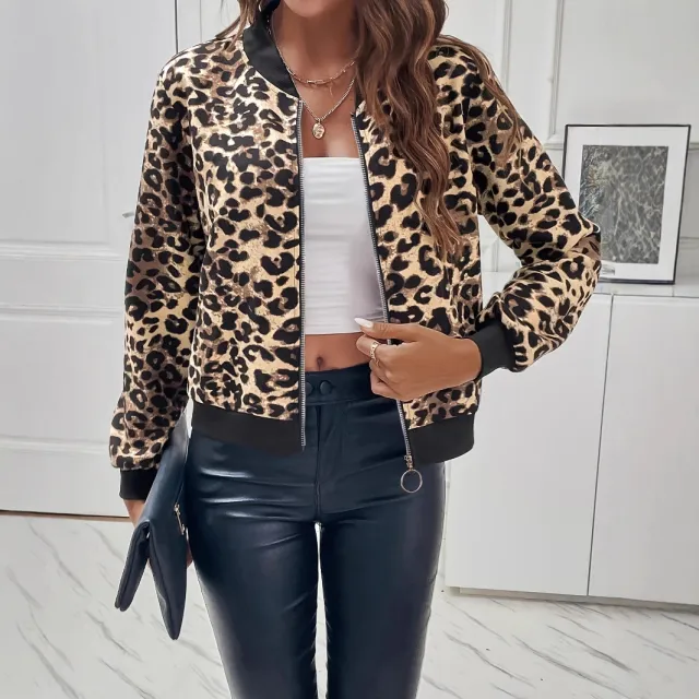 Women's Leopard Print Fashion Jacket Leopard - Shop at LoveMi