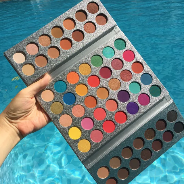 63 Colors High Gloss Matte Eyeshadow Sequins Eye Shadow Plate B37 - Shop at LoveMi