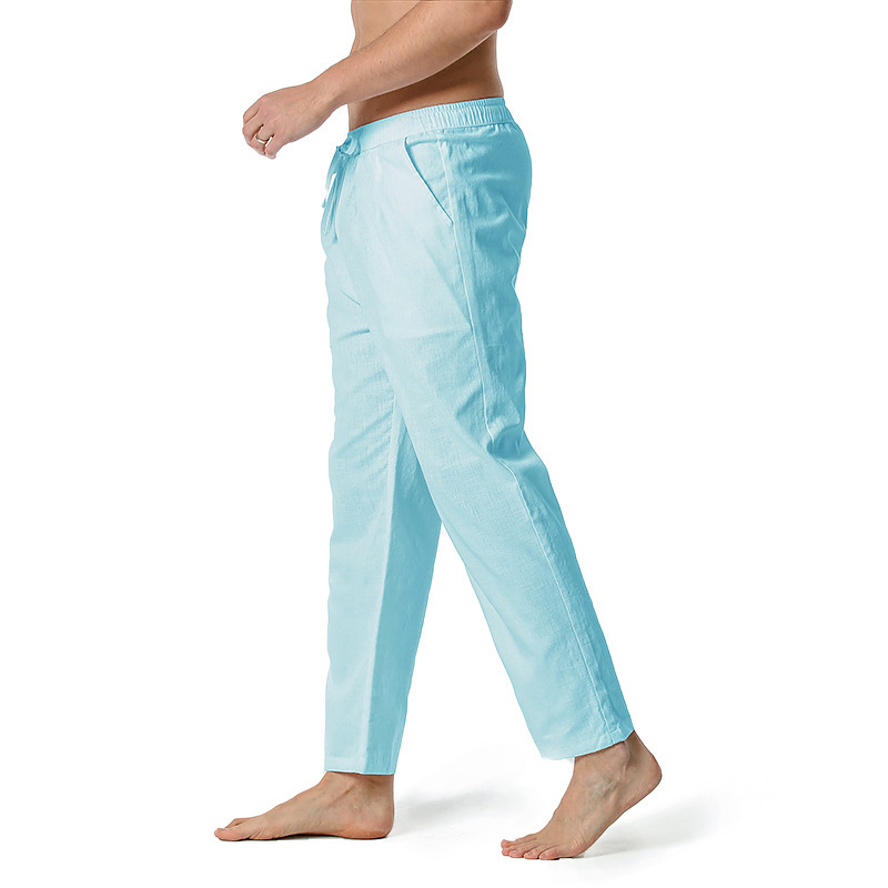 Non-stretch Cotton-linen Casual Regular-length Capri Pants For European And American Youth image 7