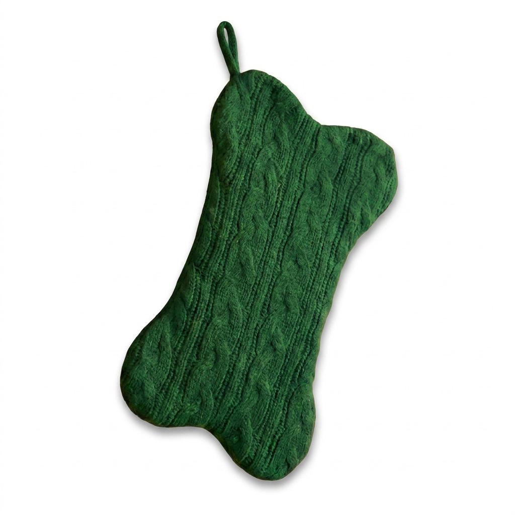 Knitted Christmas Stocking Ornament, picture 3 of 3