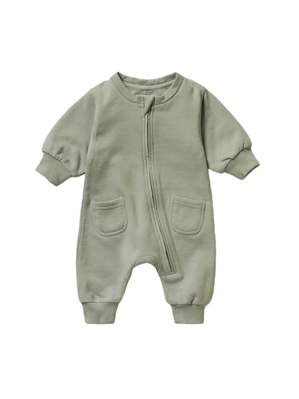 Spring Autumn Solid-color Long-sleeve Baby Onesie