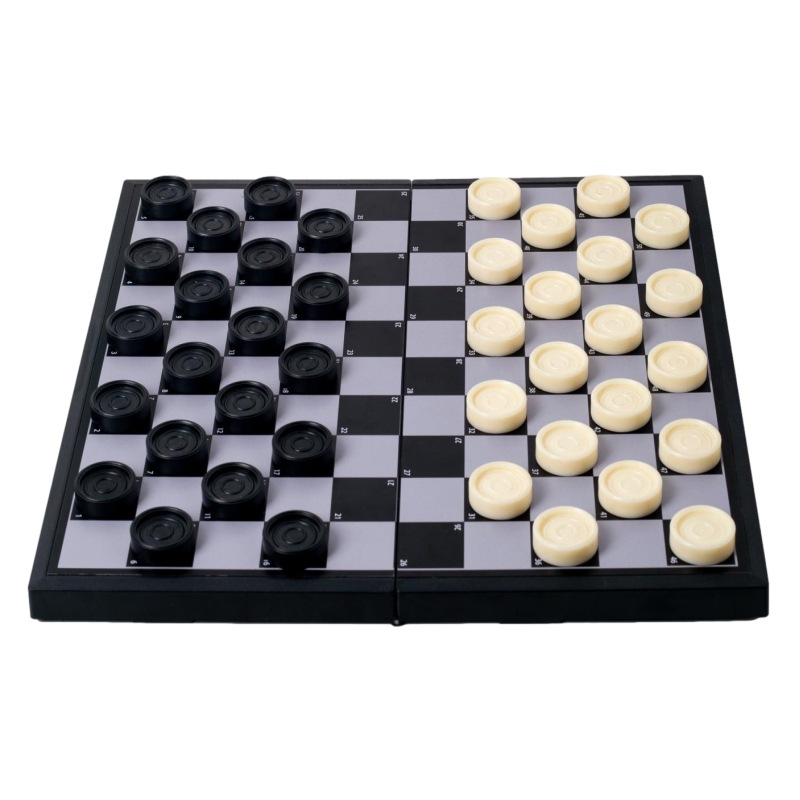 Jeu de dames magnétiques 100 cases — Plateau pliable de voyage 9