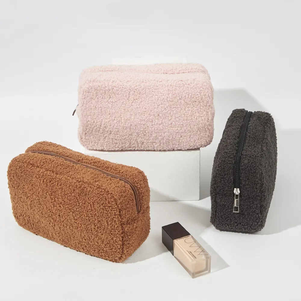 Autumn and Winter Solid Color Velvet Bag Large Capacity