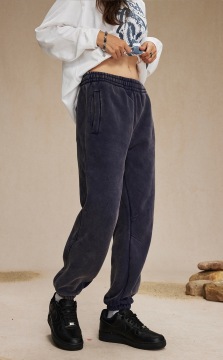 High Street American Retro Washed Distressed Batik Fleece Ankle-tied Casual Sweatpants Male
