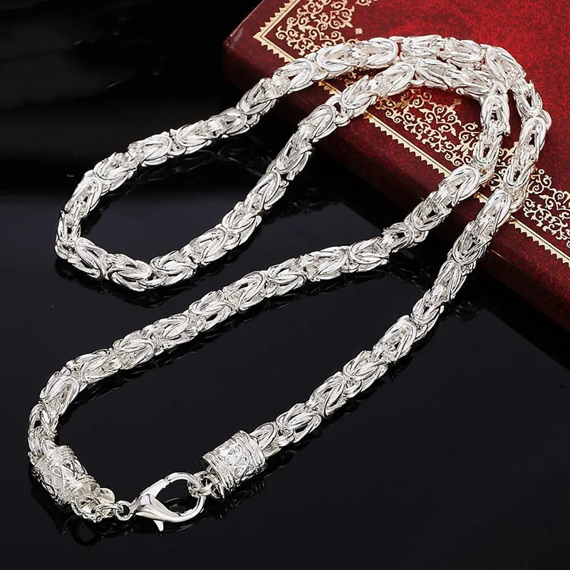 Men's Fashion Casual Silver Plated Dragon Head Necklace