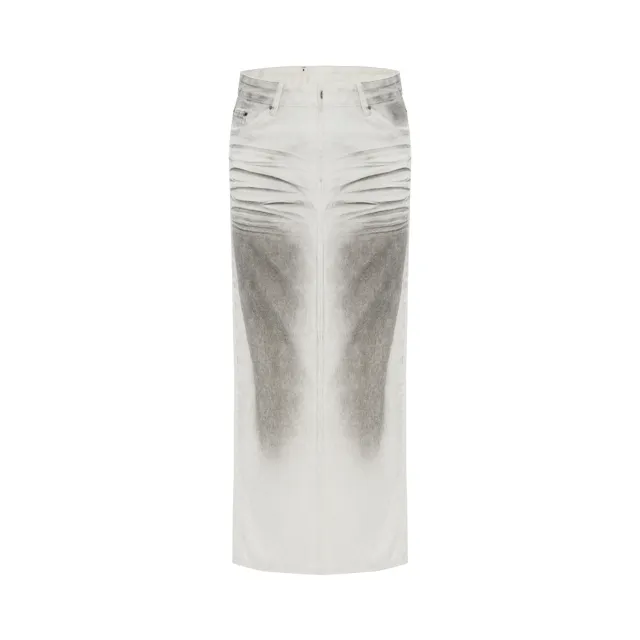 New Autumn New Washed Denim Skirt White - Shop at LoveMi