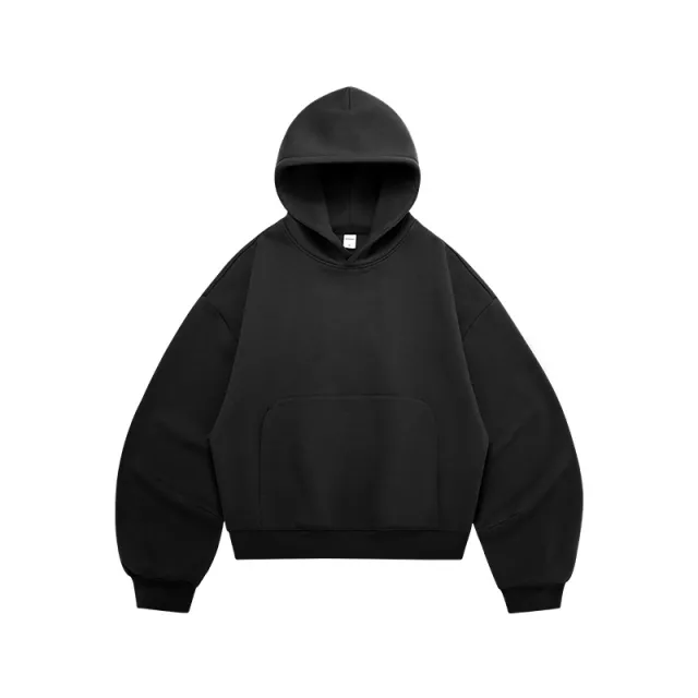 Machete Cropped Hoodie 25 Winter New American Velvet Black - Shop at LoveMi
