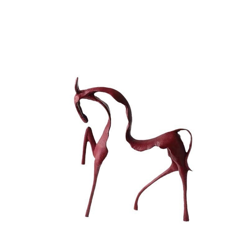 Decorative Art Piece Zinc Alloy Horse Ornament