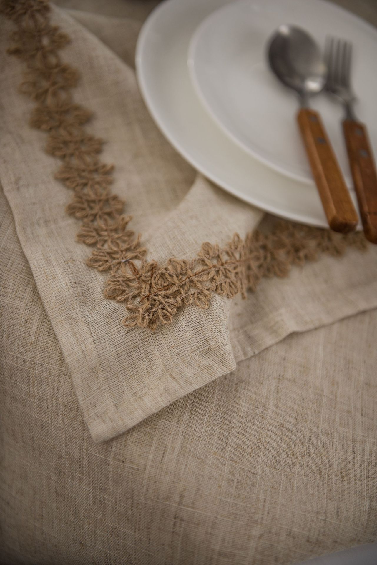 Tablecloth Jute Lace Trim Polyester-linen Dining Tablecloth Coffee Table Cloth Fabric Rectangular A9058299 4468 4509 83d6 3ed2b17fce81