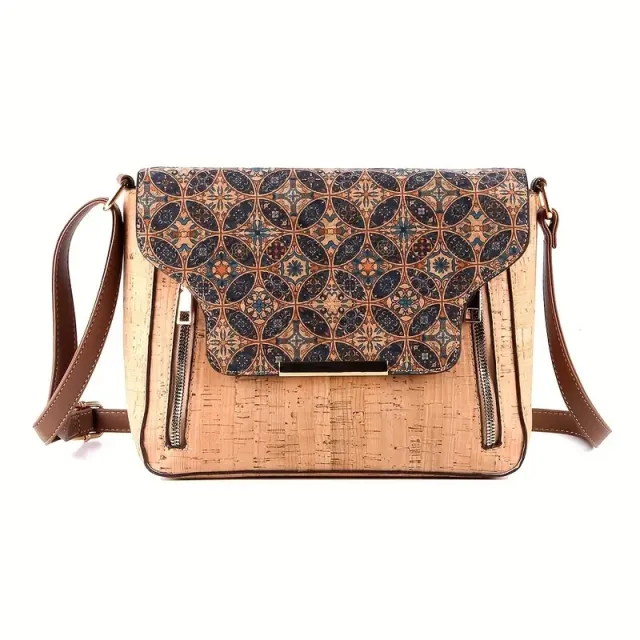New Cork Vintage Printed Flip Saddle Bag Fashion All match Circle - Shop at LoveMi