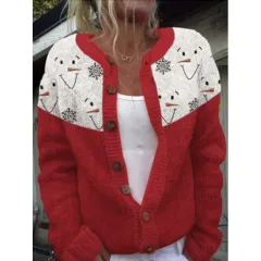 New Christmas 3D Digital Printing Women Cardigan Coat Outerwear Female - Ca9Tf09C57D4-Xl - View 1