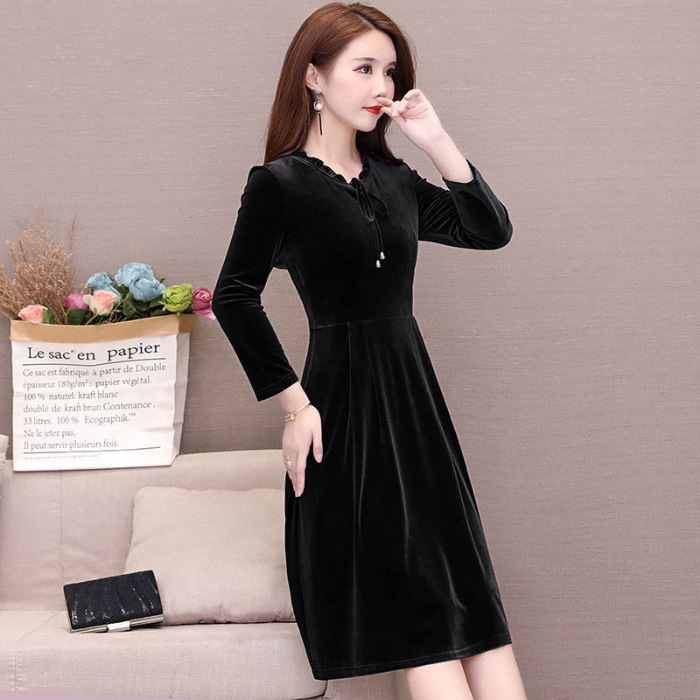 Mom's Plus size Women's Wear A line Slip Dress Black - Shop at LoveMi