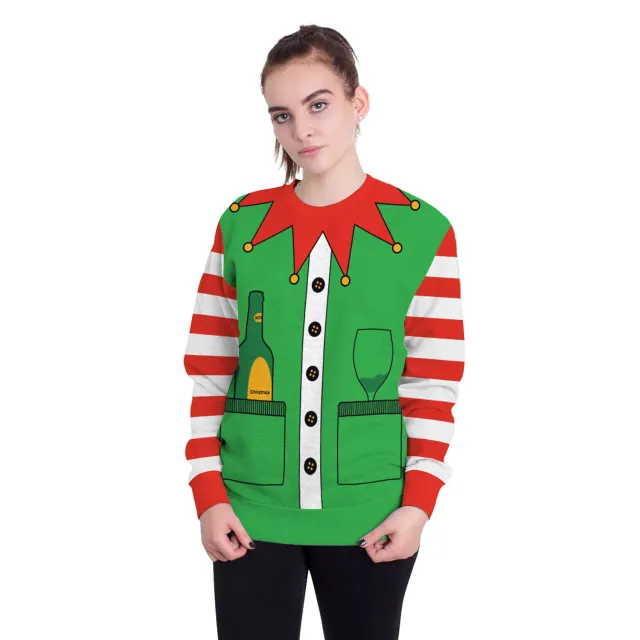 Women's Christmas 3D Digital Printed Pullover Sweatshirt Swys042 S - Shop at LoveMi