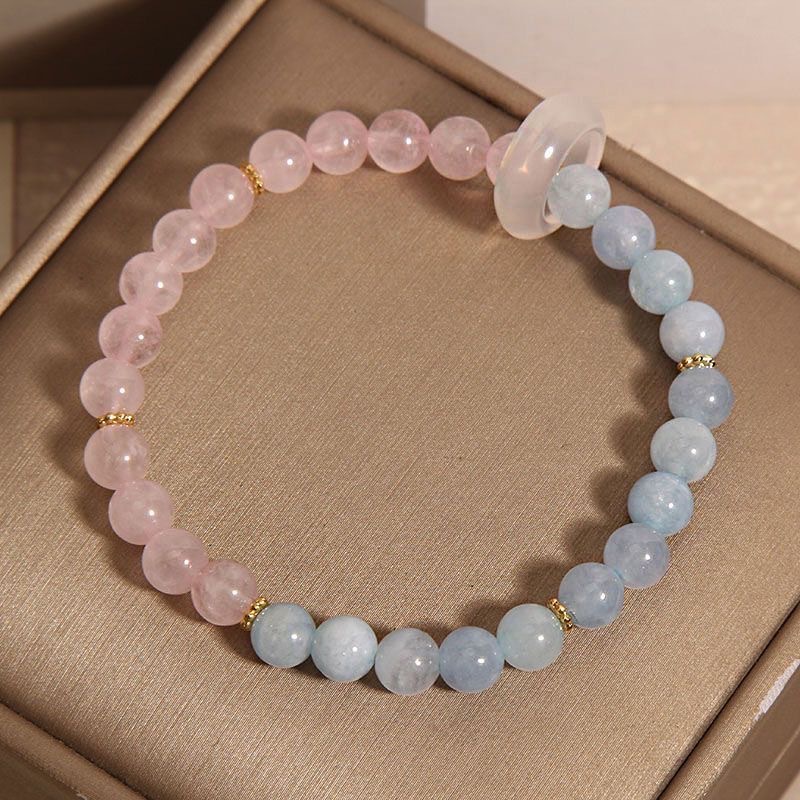 Aquamarine Crystal Bracelet Women's Light Luxury High-grade Dopamine Niche