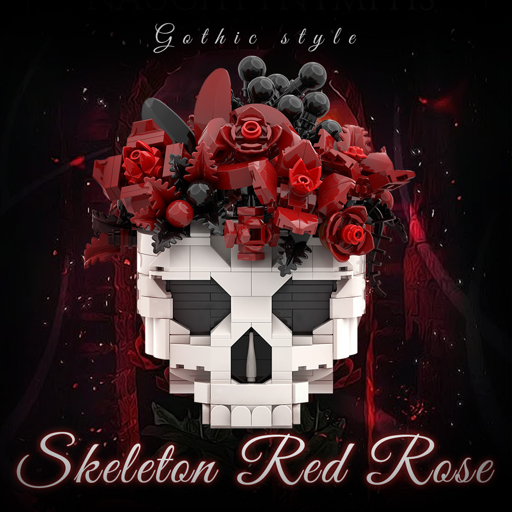 Skull Flower Mini Building Block Toy