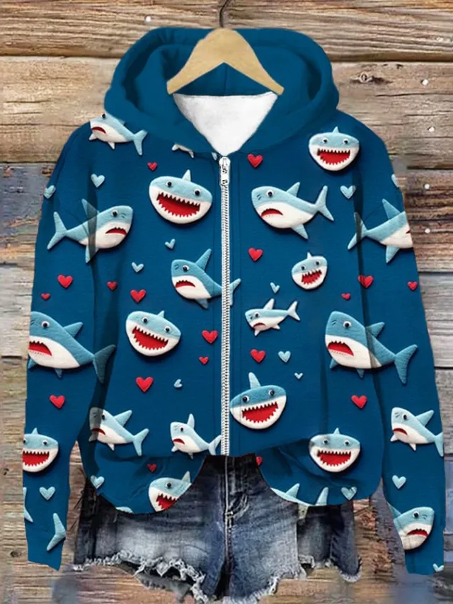 Zipper Hooded Sweatshirt Digital Printing Tzphd2624 - Shop at LoveMi