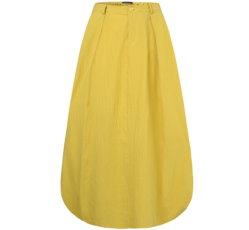 Women's High-Waist Flared Maxi Skirt – solid color flared maxi detail view