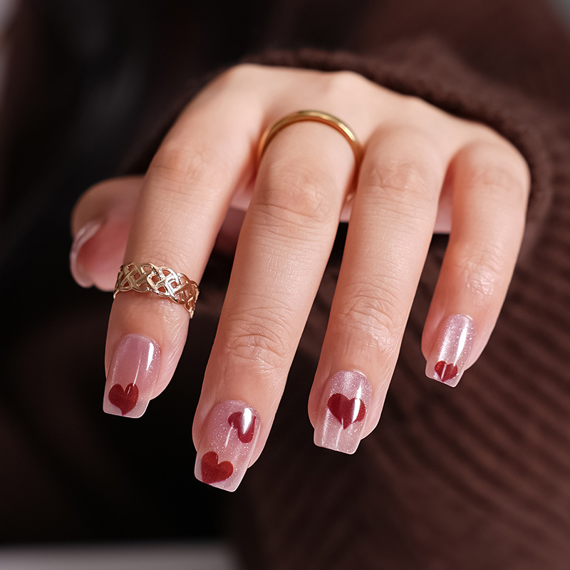 Wear Nail Tip High-grade Purple French Butterfly Black Edge Nail Sticker Nail Stickers 5