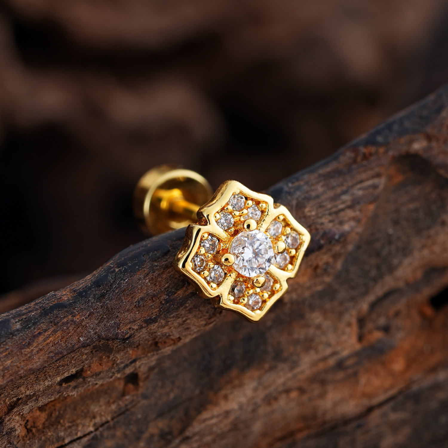 Minimalist Micro-Set Zircon Ear Cuffs