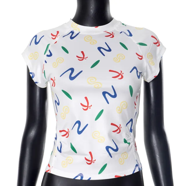 European And American Sleeveless Sexy Round Neck Print T shirt Top For Women White - Shop at LoveMi