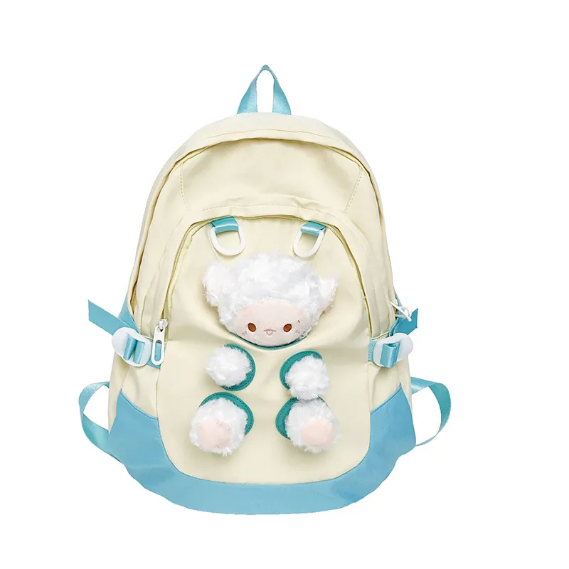 Children's Backpack Casual Patchwork Waterproof - Blue