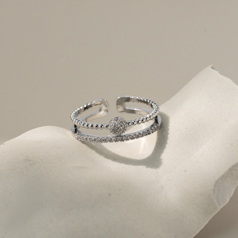 Hollow Open-end Niche Design Ring Women