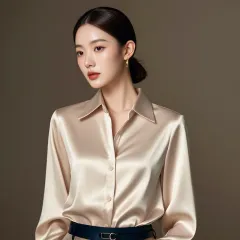 Fashionable And Chic French Women's Shirt - Champagne-M - View 1