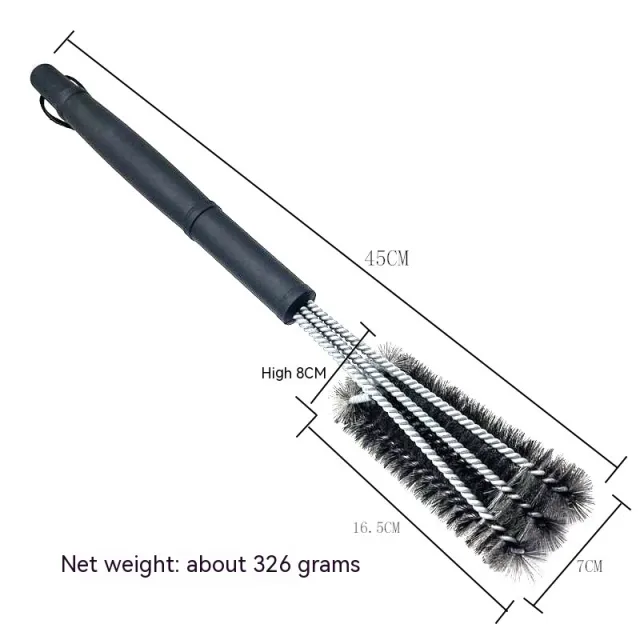 Three head Stainless Steel Barbecue Cleaning Brush Barbecue Brush Wire Brush BBQ Tools As Shown In The Picture - Shop at LoveMi