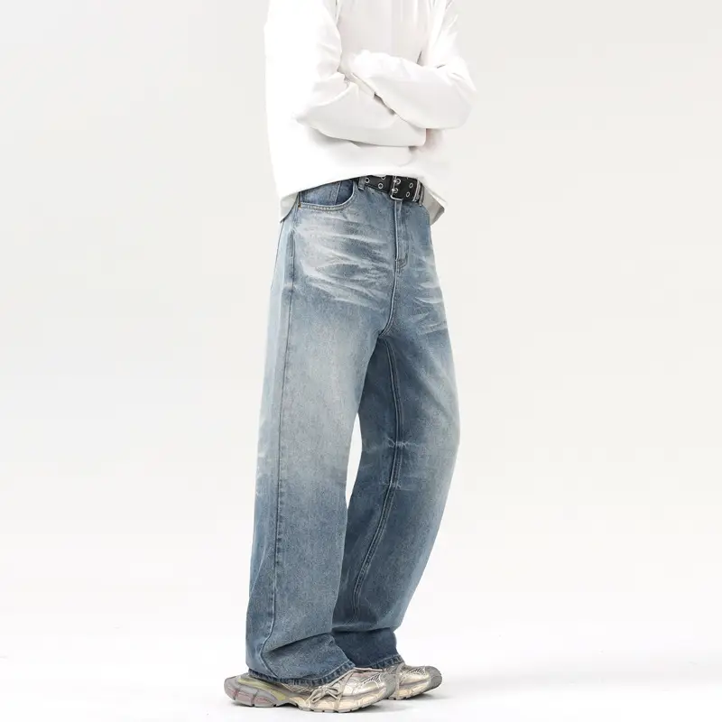 Washed Cat Beard Distressed Light Blue Skinny Jeans