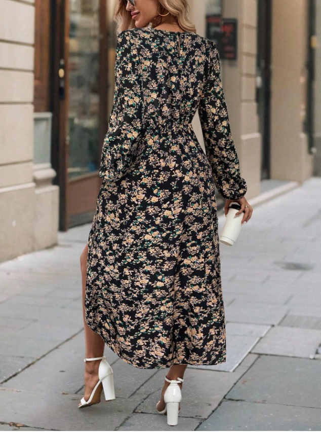 Vintage Print Long-sleeve Dress 22 a94c63eb 53e7 4d33 9a81 7af55ef0a968