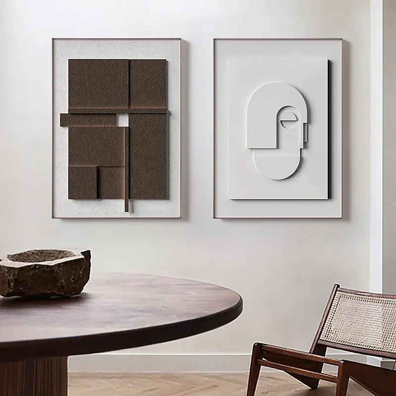 Three-dimensional Abstract Silent Style Geometric Morandi Hanging