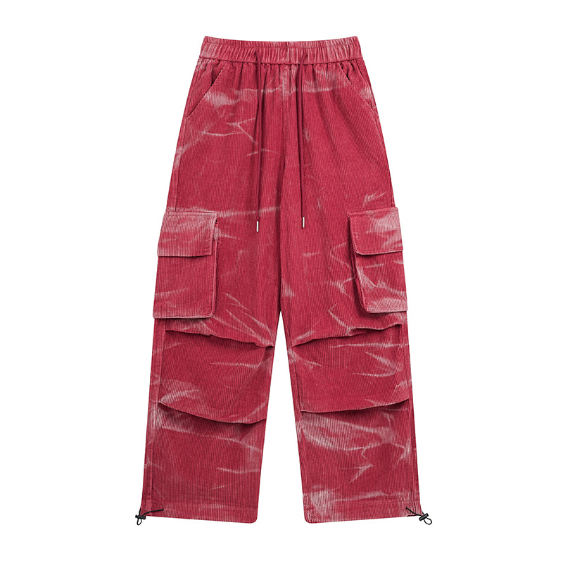 Corduroy Multi-pocket Casual Wide-leg Pants