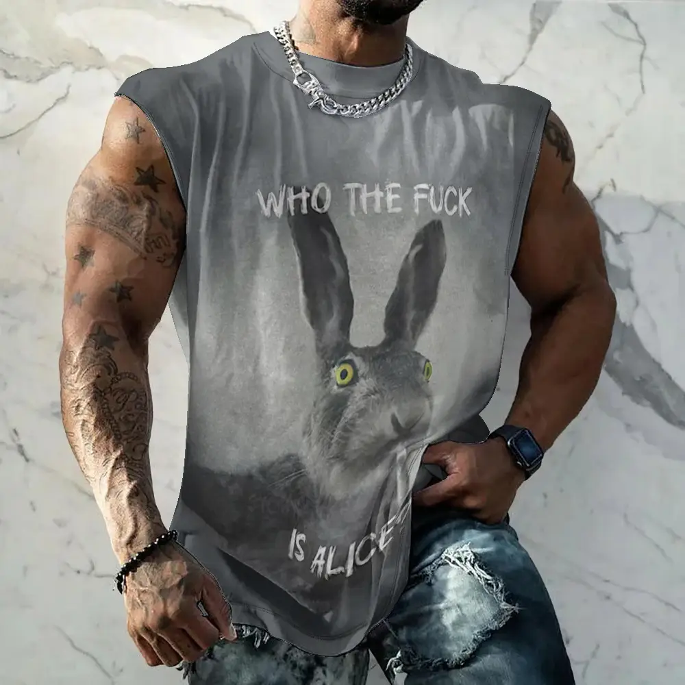 Mens Sporty Vest With A Fashionable Minimalist And Retro Style