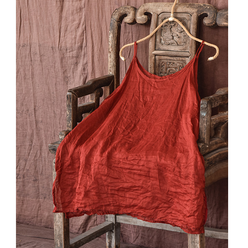 Womens Extra-long Camisole With Hand-sewn Back For A Cool Lightweight Base