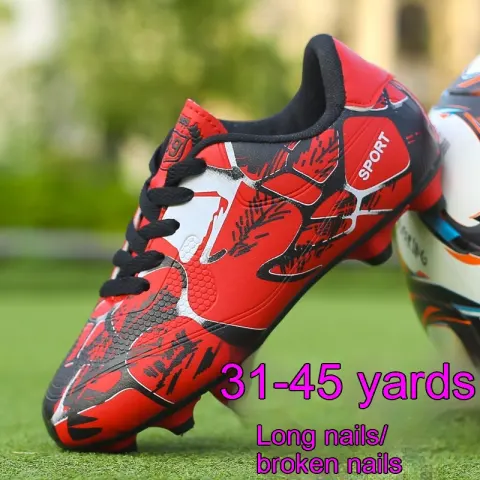 Soccer Shoes Low-top Leather Surface Rubber Nail Long Broken