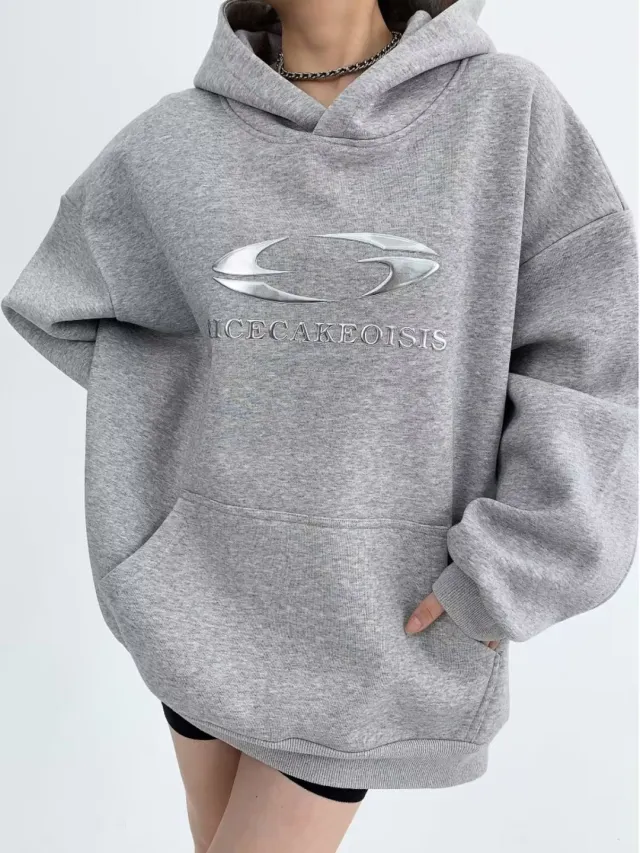 Spring And Autumn New Hoodie Loose Leisure All matching Gray - Shop at LoveMi