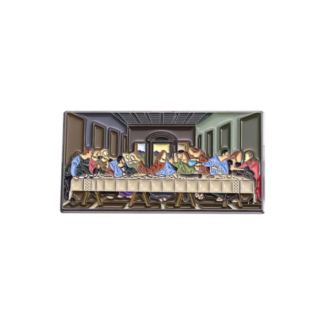 Art Oil Painting Last Supper Metal Brooch Accessories Xz9687 - Shop at LoveMi
