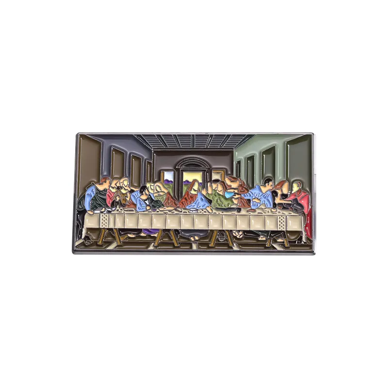 Art Oil Painting Last Supper Metal Brooch Accessories - Xz9687