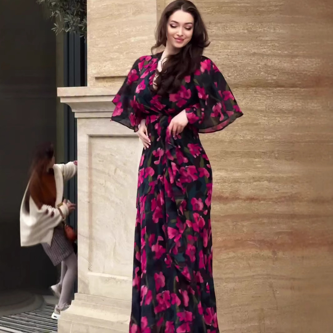 Retro Sexy V-neck Short Sleeve Gorgeous Dress