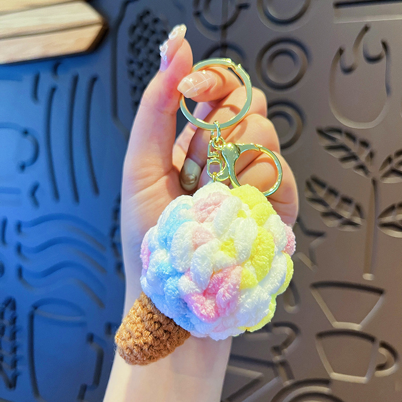 Original Plush Colorful Ice Cream Keychain