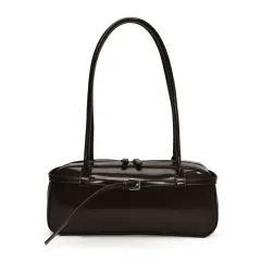Leather Commuter Bag Handbag Underarm - Coffee - View 1