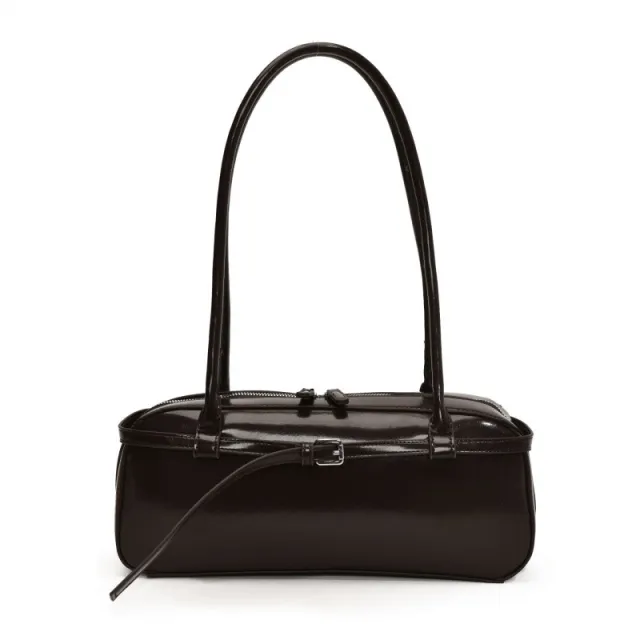 Leather Commuter Bag Handbag Underarm Coffee - Shop at LoveMi