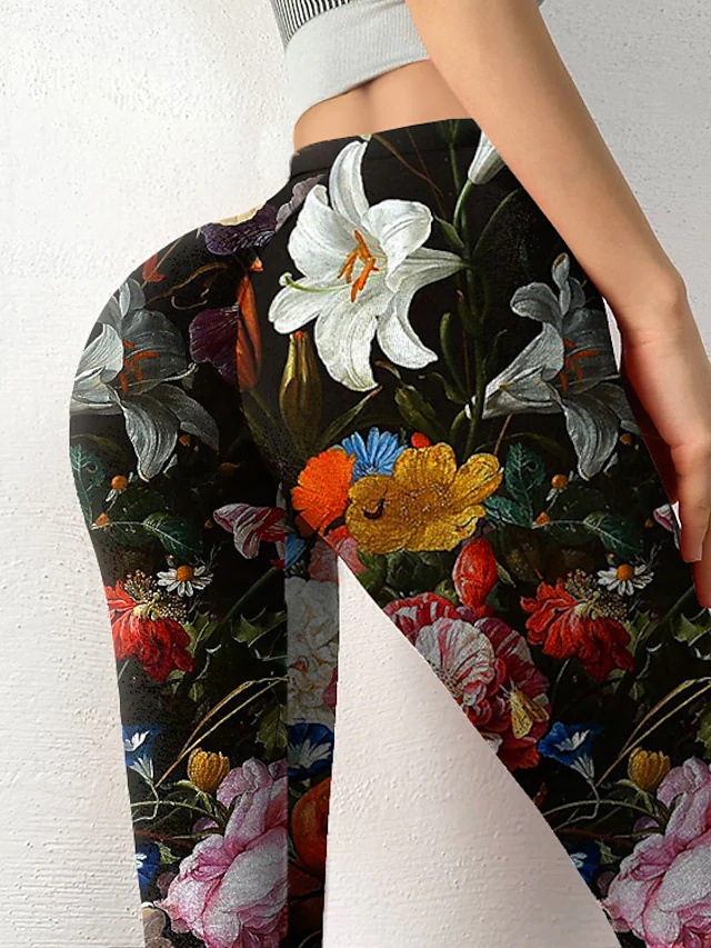 Title 2, Pantalon de yoga sport avec motif floral au bas...