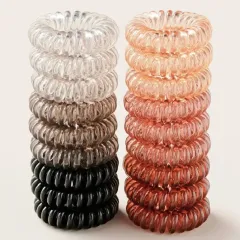 Pack Transparent Net Red Phone Fashion Lady Hair Rope Hair Accessories - 18Pc Pack - View 1